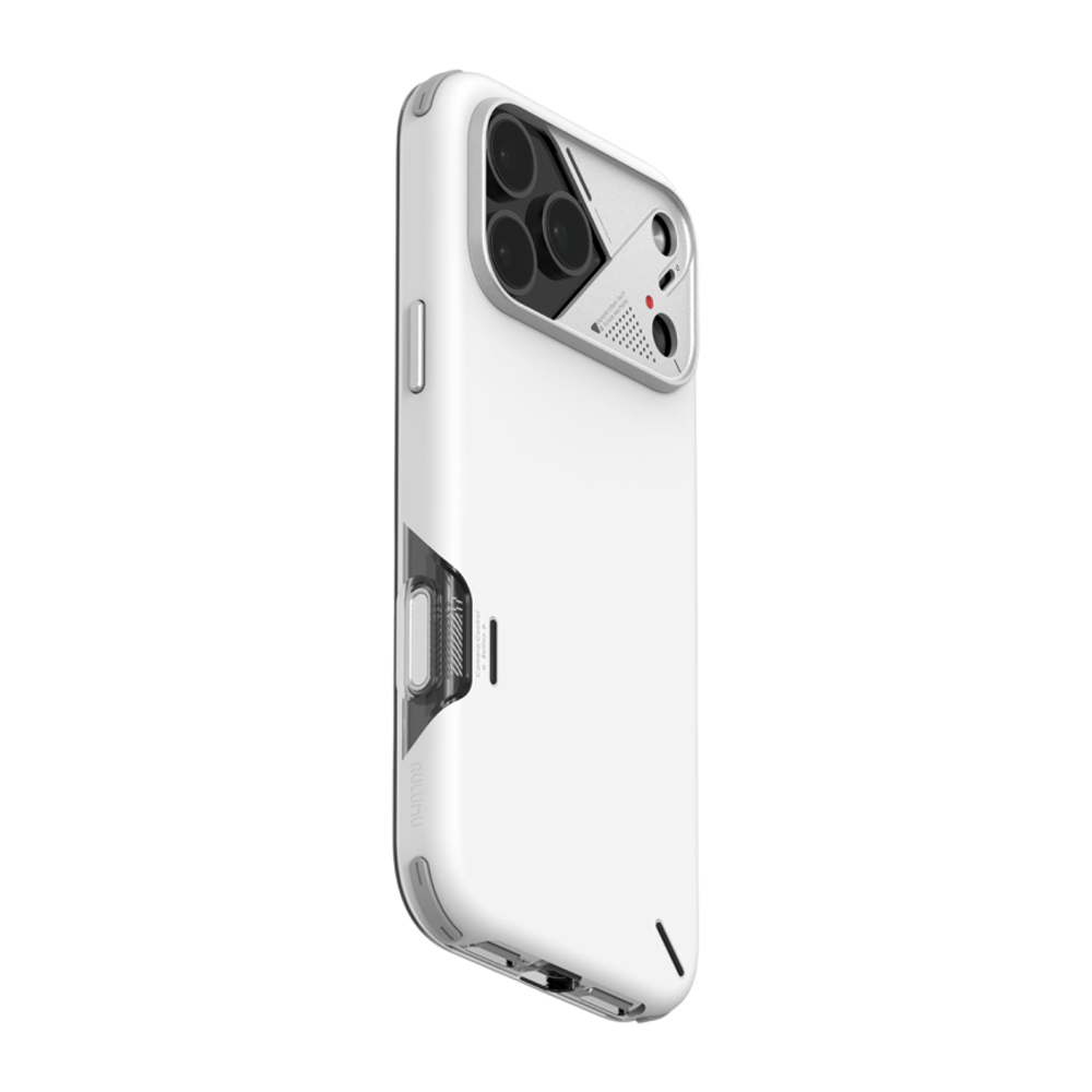 Пластиковый чехол MagSafe Aulumu A17 Slim Shockproof Case для iPhone 17 Pro Укреплённый гибридный поликарбонатный чехол в футуристическом стиле с защитой камеры, сенсорной накладкой для Контроллера камеры и теплорассеиванием в области процессора устройств