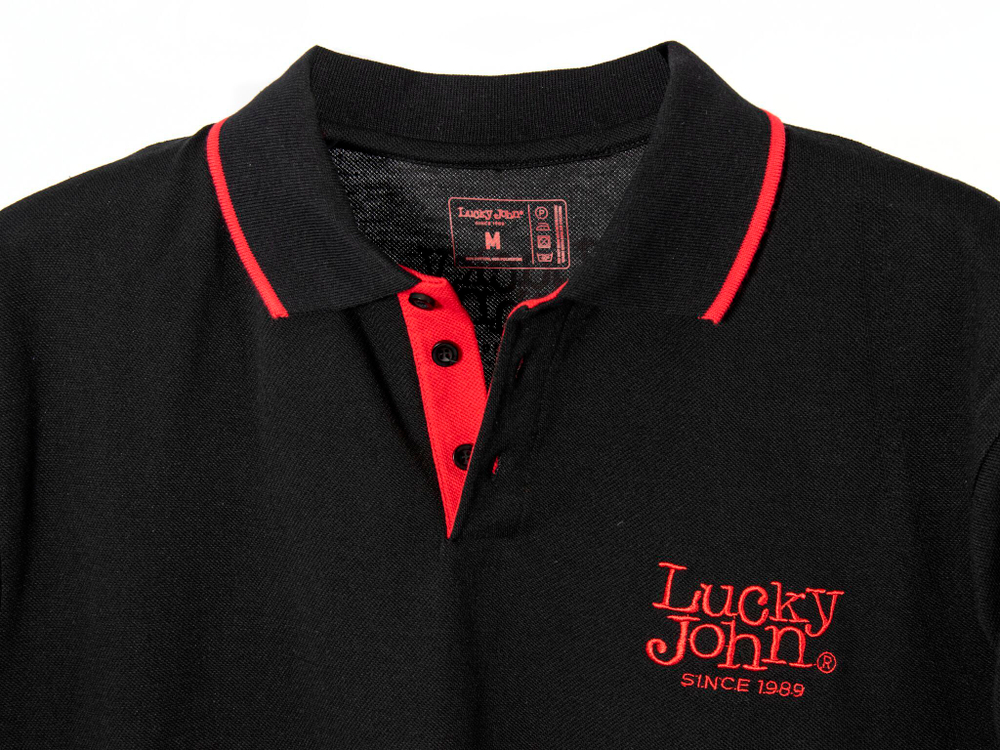 Рубашка поло Lucky John BLACK 02 р.M