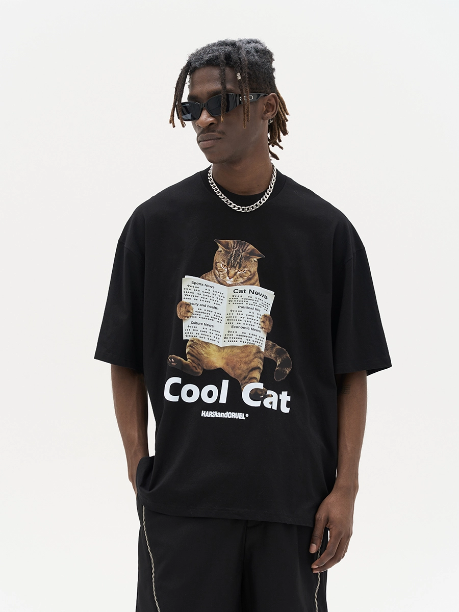 Футболка HARSHandCRUEL "Cool Cat" Oversized Tee