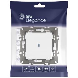 Выключатель ЭРА Elegance 14-1102-01 с подсветкой 10АХ-250В IP20 белый | Эра Elegance