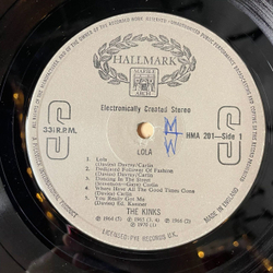 Винтажная виниловая пластинка LP The Kinks Lola (UK 1971)