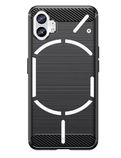 Защитный чехол в стиле карбон на Nothing Phone (1), мягкий отклик кнопок, серия Carbon от Caseport
