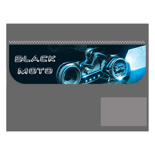 Папка для труда А4 клапан/ручка ткань/пластик "Black мото" раскладная