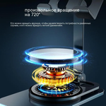 Подставка для телефона, планшета, металлическая,  вращающаяся. Держатель для телефона. Подставка под телефон, универсальная портативная,  цвет белый