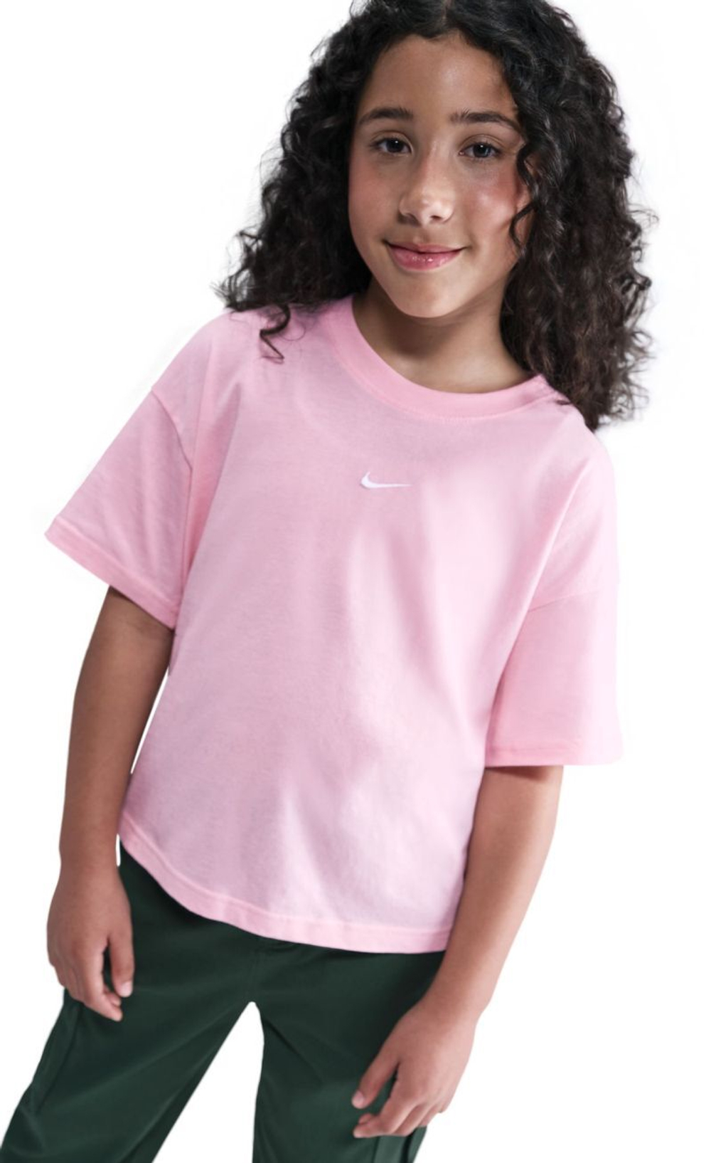 Футболка для мальчика теннисная Nike Kids Sportswear Essential - med soft pink