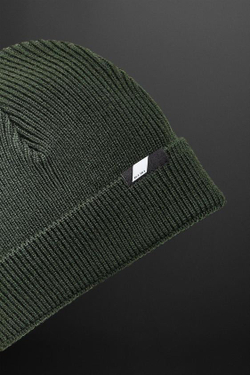 ZARA ТРИКОТАЖНАЯ ШАПКА С ФАКТУРНЫМ УЗОРОМ, ТЕМНЫЙ ХАКИ