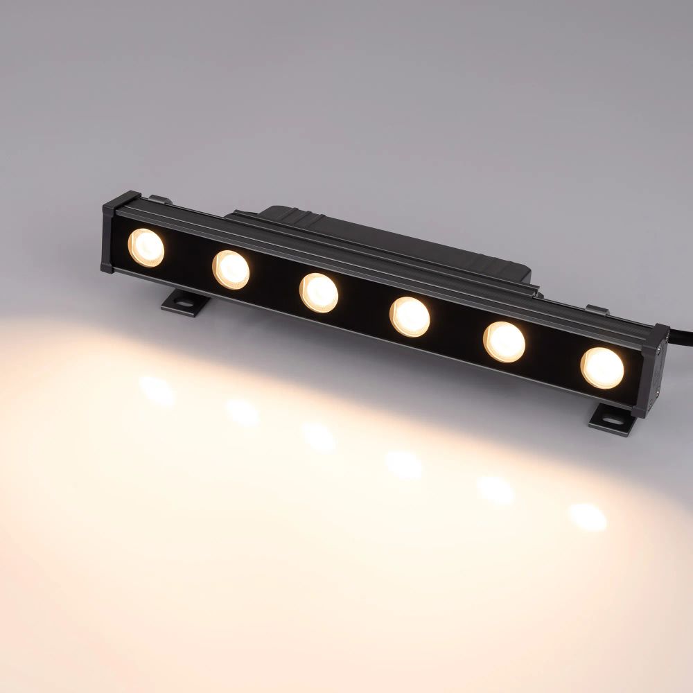 Линейный прожектор AR-LINE-300-6W Warm2700 (GR, 15 deg, 230V) (Arlight, IP65 Металл, 3 года) 051768