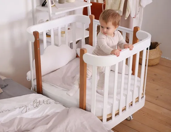 Кроватка-трансформер Happy Baby Mommy Lux Белая