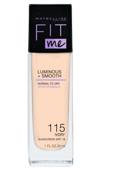 Тональный крем Maybelline Fit Me Luminous+Smooth Foundation SPF18, тон 115 Ivory