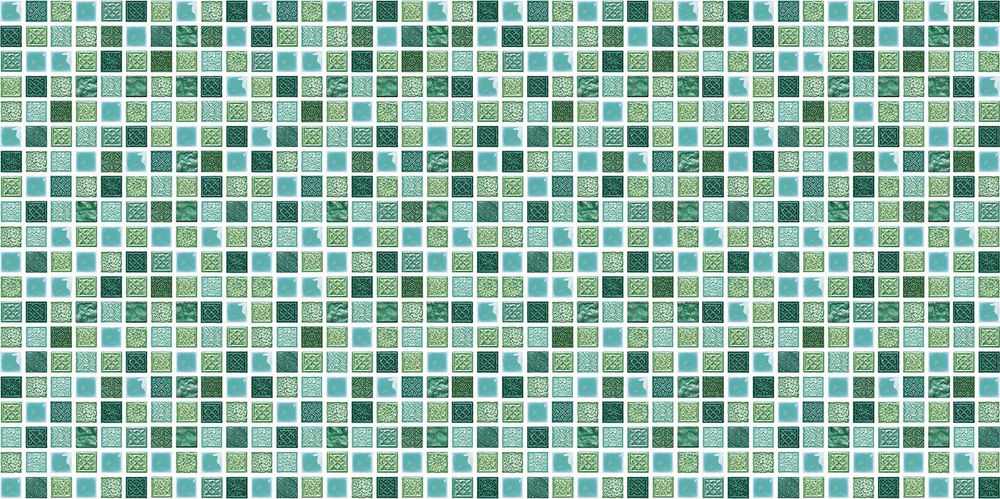 ПВХ панель Мозаика Зеленая