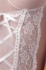 Сексуальный корсаж Marcelle со шнуровкой спереди (Размер: S-M) (Цвет: белый)