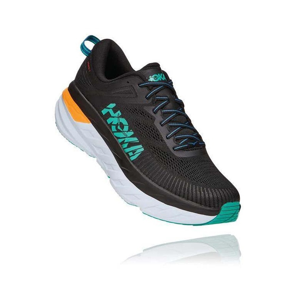 Кроссовки мужские HOKA M BONDI 7 Black / Atlantis Blue
