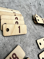 Номерки гардеробные дерево 2х5см