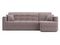 Диван угловой с оттоманкой Неаполь 1,6 - Velutto 22 коричневый/накладка венге