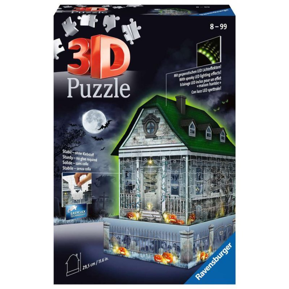 Ravensburger - 3D пазл Дом с привидениями светящийся в темноте 216 деталей. 112548