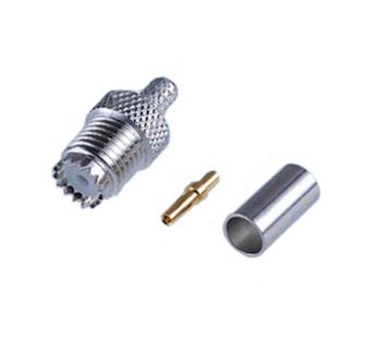 M-211F, mini UHF, розетка, обжимная, RG-58