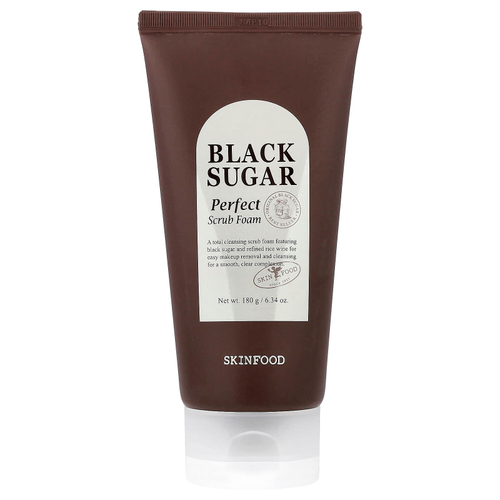 SKINFOOD, Black Sugar Perfect, пенка-скраб, 180 г (6,34 унции)