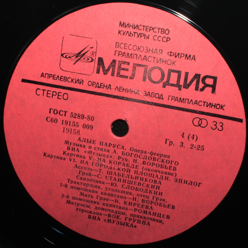 Андрей Богословский / Алые Паруса (Музыка Из Оперы)(2LP)