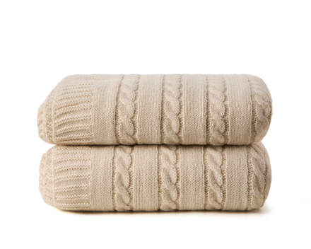 Плед "PP" бежевый