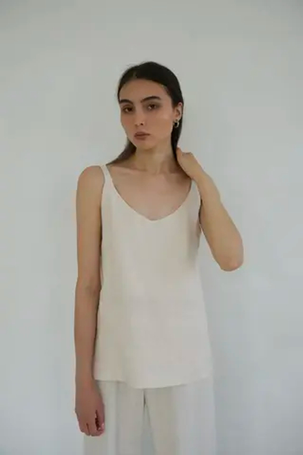 Топ домашний из умягчённого льна 100%