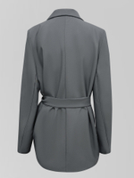 Пиджак Luxor свободный без пуговиц с завязками и двумя карманами однотонный