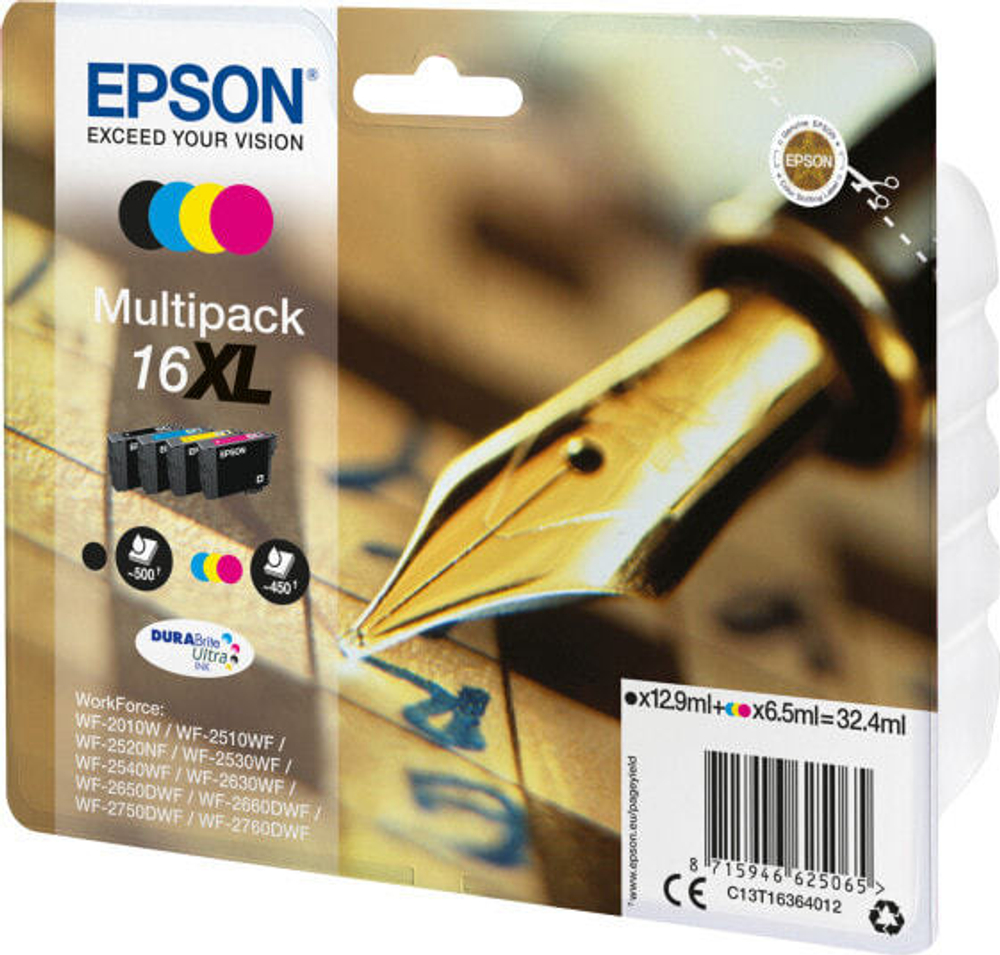 Epson Pen and crossword C13T16364022 струйный картридж 1 шт Подлинный Черный, Голубой, Пурпурный, Желтый