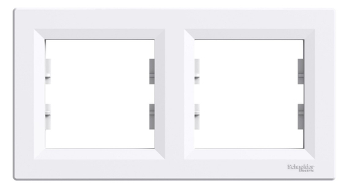 РАМКА ГОРИЗОНТАЛЬНАЯ С/У 2-ПОСТА БЕЛЫЙ ASFORA /SCHNEIDER/