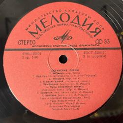 Винтажная виниловая пластинка LP Сборник Цыганские Песни (СССР 1980)