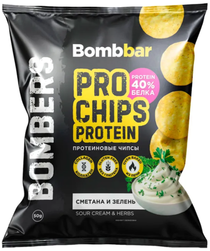 Bombbar Чипсы цельнозерновые протеиновые со вкусом NEW (50 гр.)