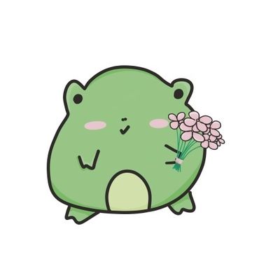 Лягушка с букетом