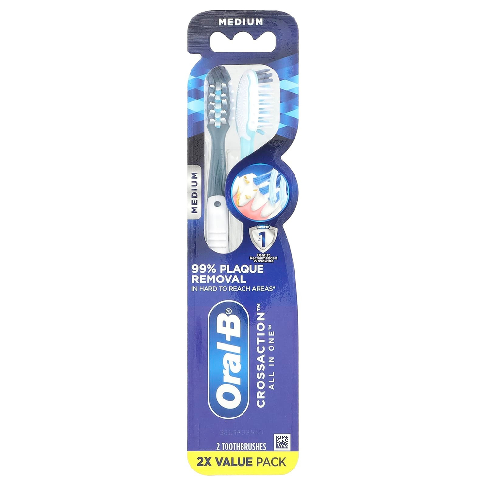 Oral-B, зубная щетка Multi-In-One™, средняя, 2 шт. в упаковке