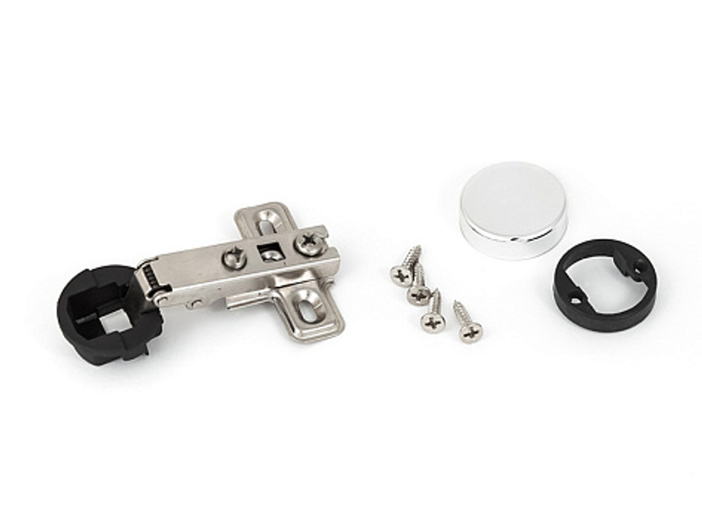 Минипетля накладная для стекла 105* slide on, крепл шурупом, с планкой H=0