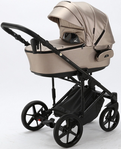 Детская коляска Adamex Zico Deluxe 2 в 1 Z-SM06 СВ.БЕЖ.ПЕРЛ КОЖА