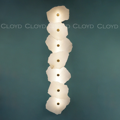 Бра Cloyd KNOSS-A W1 / выс. 71 см - алебастр - латунь (арт.20342)