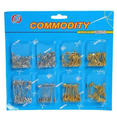 Булавки английские 160шт +-10шт. «Favorite Hous «, цвет золото и серебро