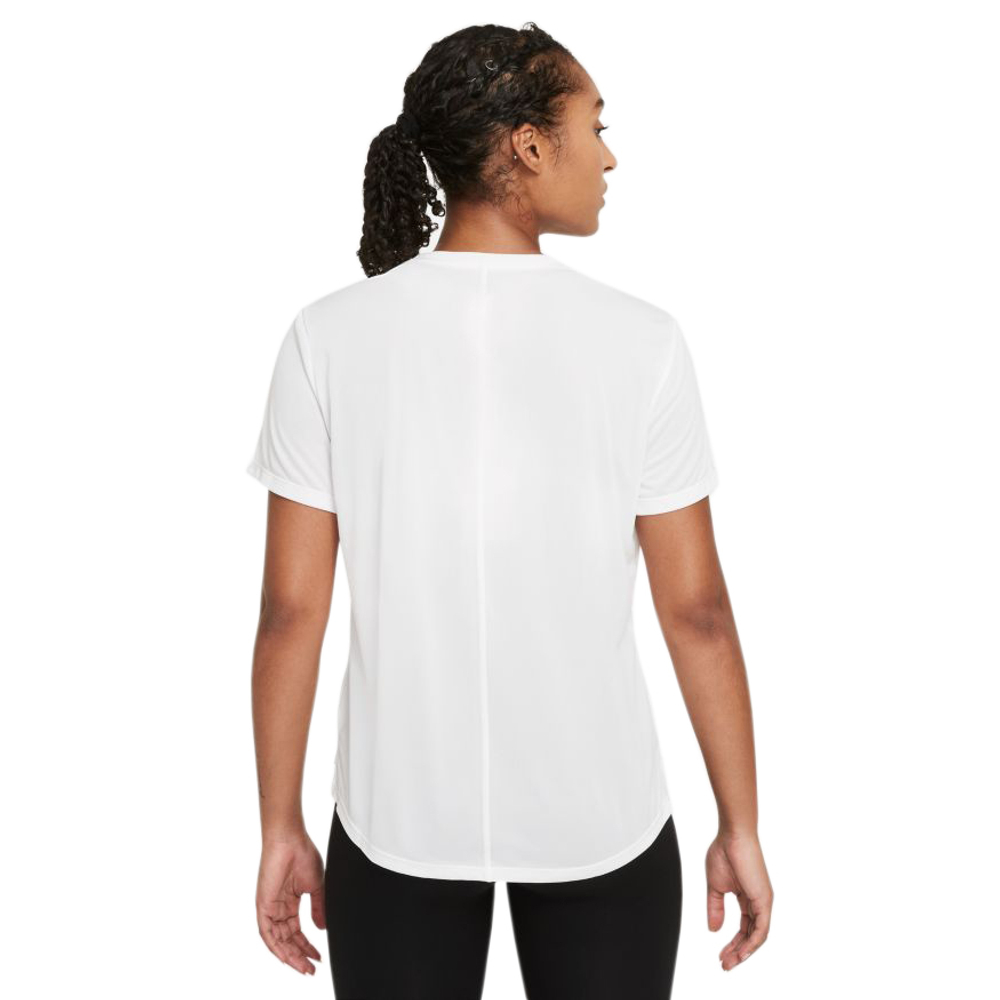 Женская теннисная футболка Nike Dri-FIT One SS Standard Fit Top W - white/black