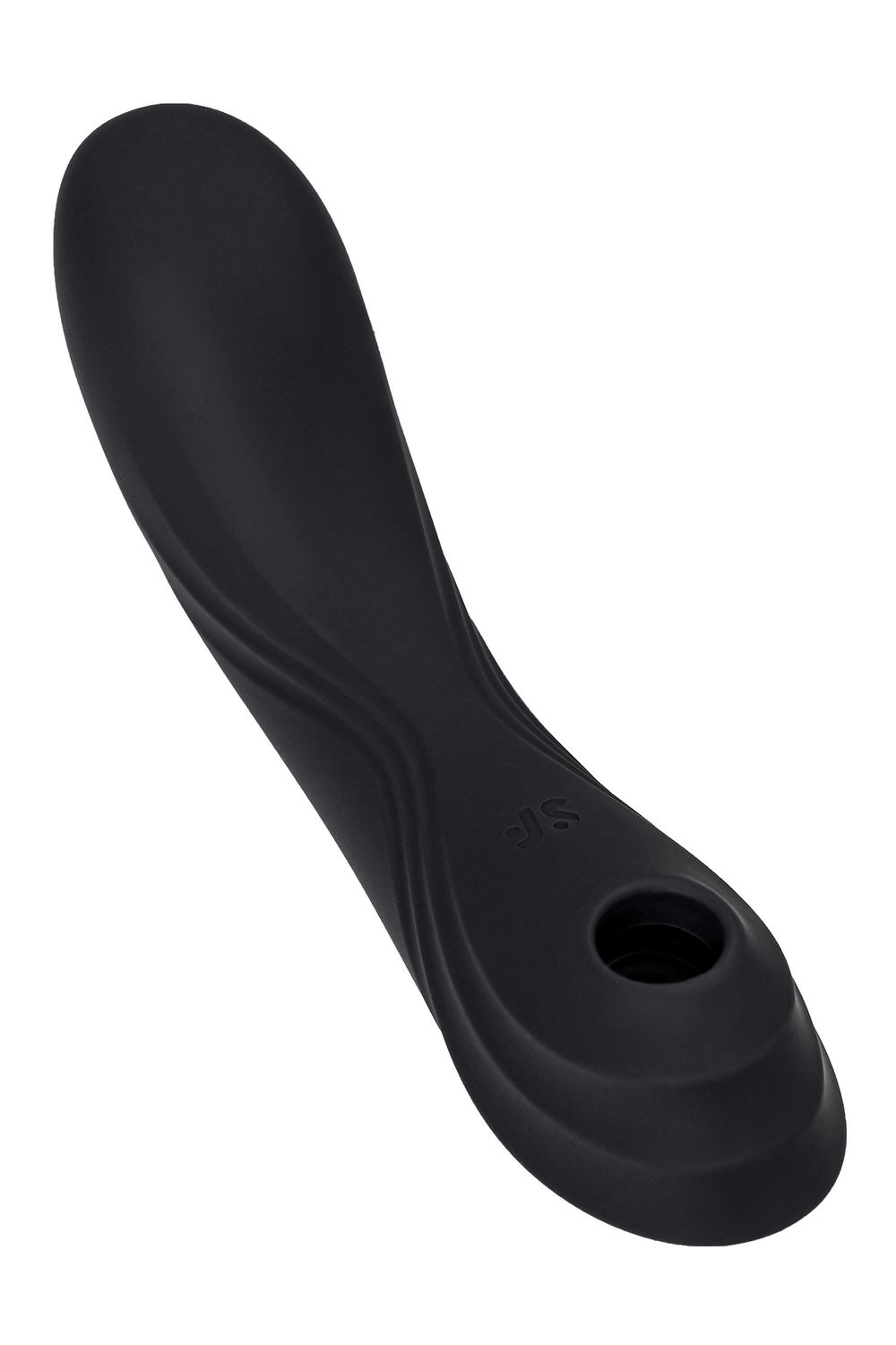 Вакуумный стимулятор клитора с вибрацией Satisfyer Curvy Trinity 4, чёрный, 17 см