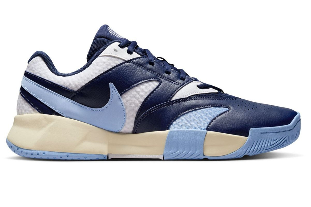 Мужские кроссовки теннисные Nike Court Lite 4 - white/psychic blue/midnight navy