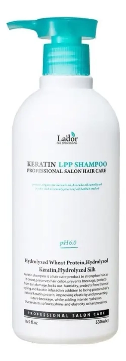 Lador Шампунь для волос кератиновый - HP6.0 Keratin LPP shampoo