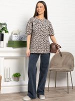 Футболка Ия (серая/лео) Б15238-4М LT Collection