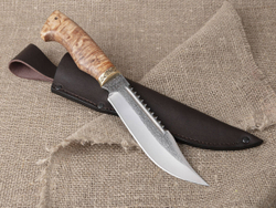 Нож "Алтай", сталь Bohler N690, рукоять естественная стабилизированная береза