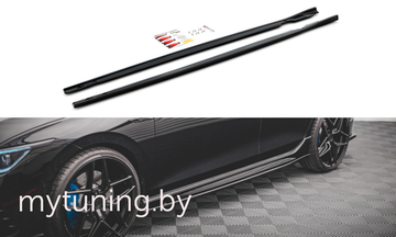Сплиттеры накладок на пороги для VOLKSWAGEN Golf VIII R (20-...)