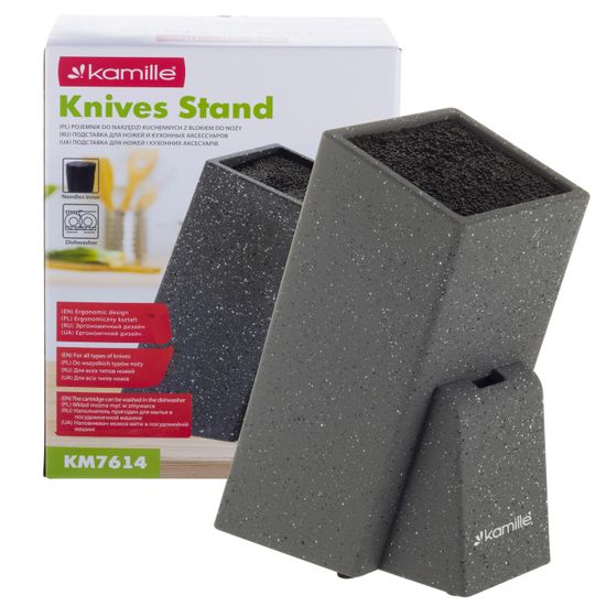 Подставка для ножей с наполнителем Kamille KM 7614