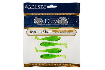 Приманка ADUSTA Penta shad 3" #114 Green Chart Seed Shiner