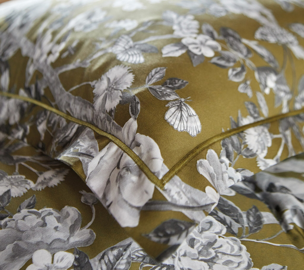 Постельное белье 2 спальное евро Blanc des Vosges Imperial Olive зеленое