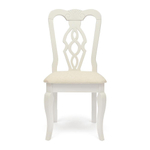 Стул - Афродита/ Aphrodite дерево гевея, 46х54х99см, butter white, ткань кремовая с рисунком (3321)