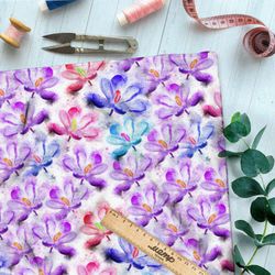 Ткань поплин «опавшие на воду цветы» огюст ренуар