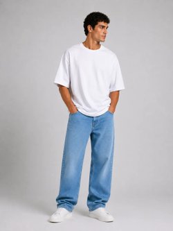 Футболка мужская белая oversize