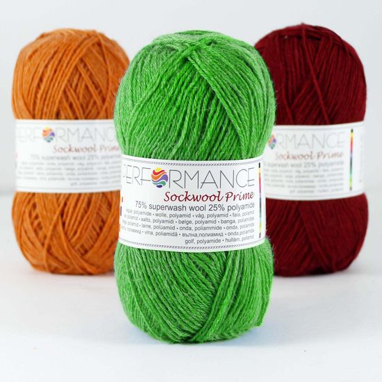 Пряжа Sock Wool Prime 4-ply PERFORMANCE (75% шерсть супервош, 25% полиамид)