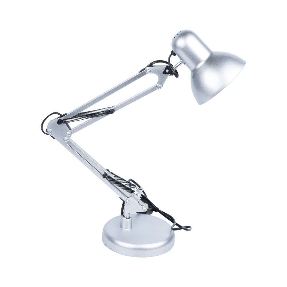 TLI-221 SILVER E27 Светильник настольный. Цоколь Е27. 60W. Механический выключатель. Серебристый. ТМ Uniel